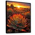 thumbnail image 2 of Designart "Sunset Hues In Cactus Field I" Succulent Floater Framed Canvas Art Print, 2 of 5