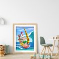 thumbnail image 4 of Cuadros Decorativos 5D Diamond Painting DIY Santa en la playa Full Round Drill Rhinestone Kit Tmvgtek embutido en tela, 4 of 9