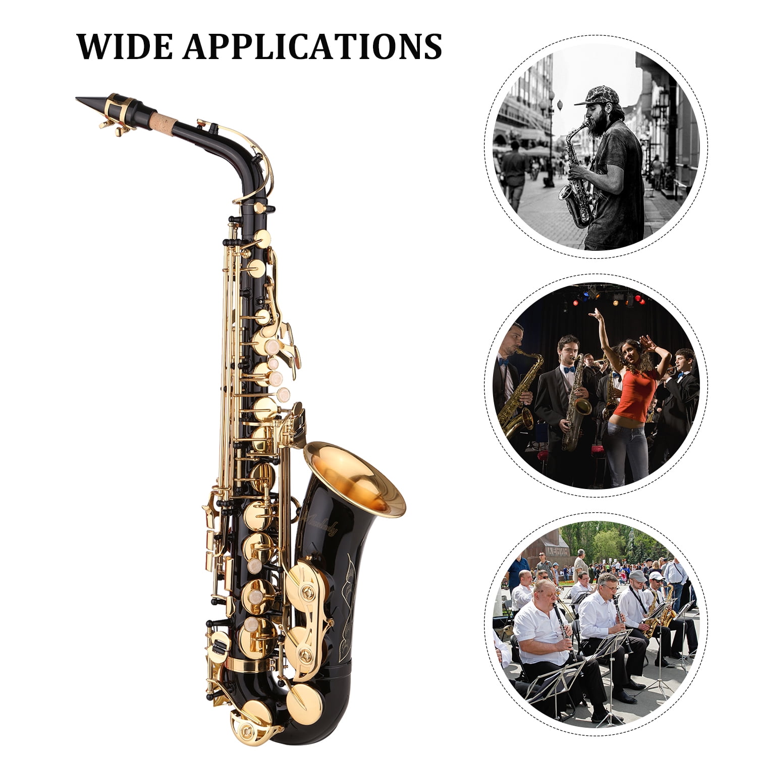 Amdohai Muslady Saxophone de Poche Blanc Mini-Saxophone Portable