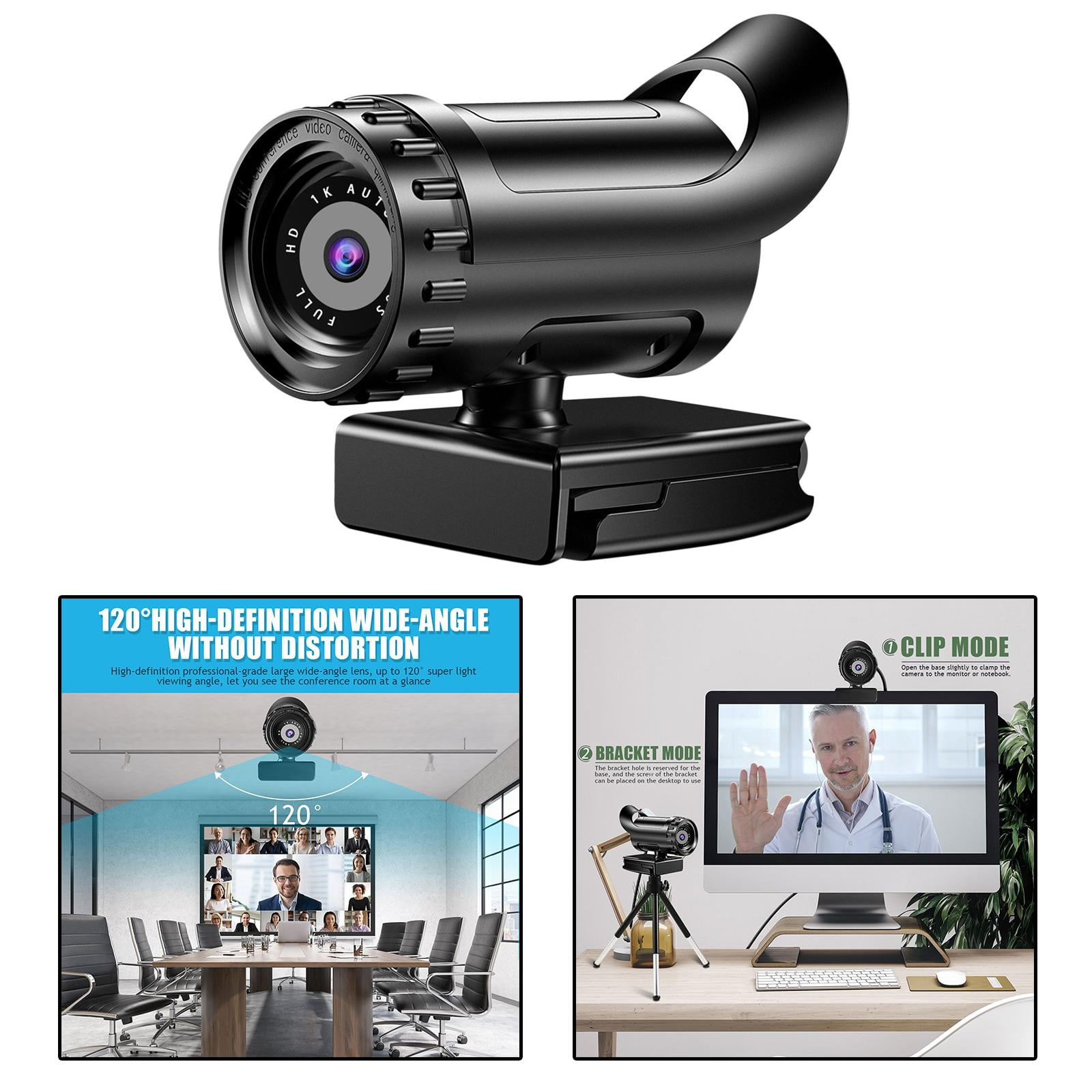 Camera Camera Full Widescreen Laptop USB s Tripod Desktop Notebook Video Calling Recording - 1080p 1K