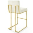 thumbnail image 5 of Modway Privy Gold Stainless Steel Performance Velvet Bar Stool in Gold Ivory, 5 of 9