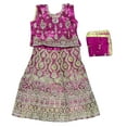 thumbnail image 2 of Traditional Girls Lehenga Choli Set, Cultural Wear for Kids,010, 2 of 4