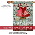 thumbnail image 2 of Be My Valentine Mason Jar Love Heart Floral Decoration House Flag Outdoor Yard Flag 28" x 40", 2 of 4