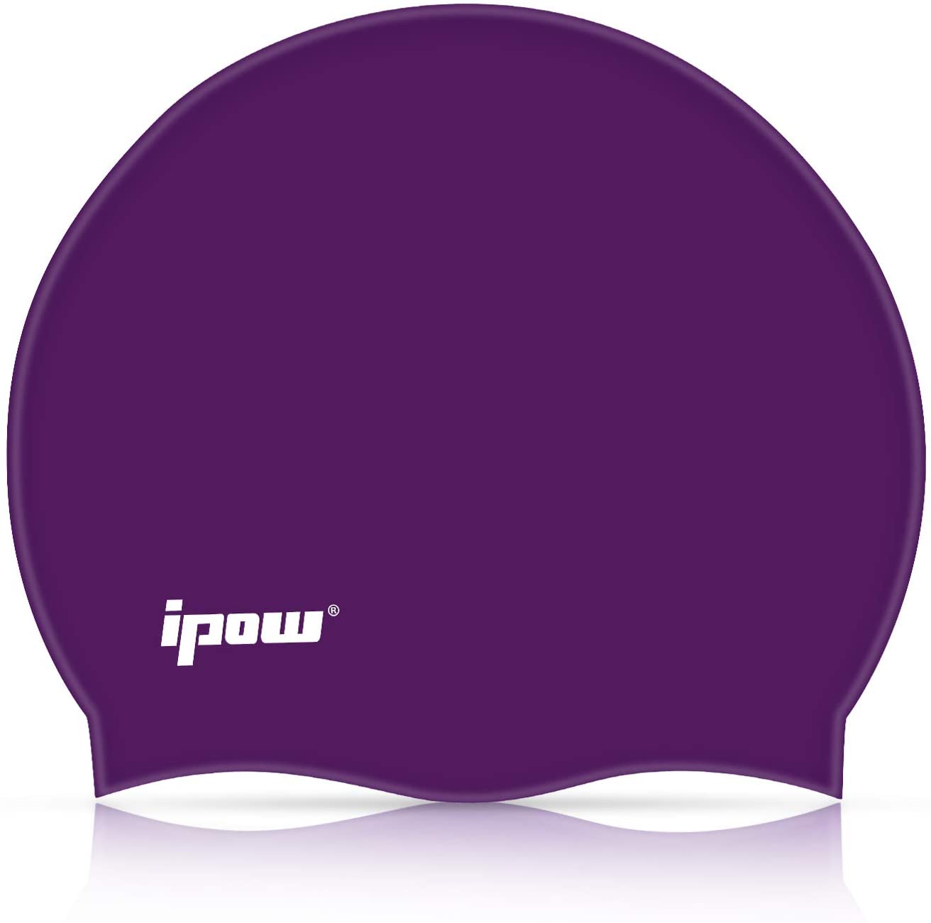IPOW Waterproof Silicone Haircare Swimming Cap for Women Men Swim Hat Soft Bathing Hat for Long