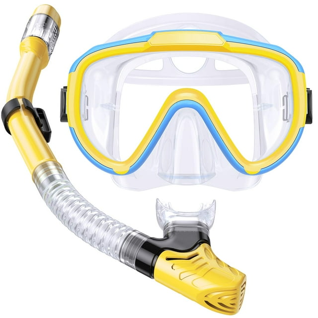 Set de Snorkel Seovediary para Niños con Cristal Panorámico Antivaho de 4 a 16 años