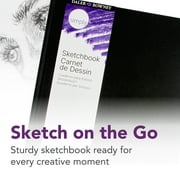 Daler-Rowney Simply... Sketchbook, Soft White Pages, (65lb/100g), Black Hardcover Binding, 110 Sheet, 5.5 x 8.5