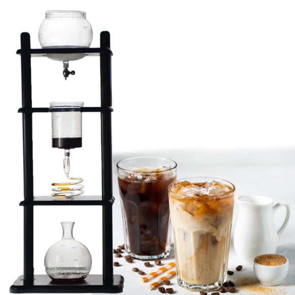 ROGHA Cafetera Cold Brew Capacidad de 1000ml, Torre de Goteo Cold Brew de Café Helado en Acero Inoxi