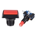 thumbnail image 2 of Botón de empuje para juegos 49x33 Rectángulo 12V Interruptor de botón iluminado LED con microswitch para juegos de video de arcade Rojo 2 piezas, 2 of 5