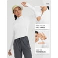 thumbnail image 3 of BALEAF Women's SPF Sun Shirts UV Protection UPF 50+ Full Zip Jacket Lightweight Quick Dry Long Sleeve Clothing Ultra White L, 3 of 7