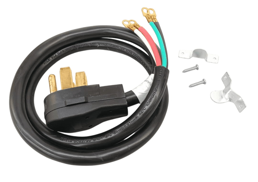 Electrical Range 4' Power Cord, 40 Amp, 4 Prong Wire, 125/250V, SRC4-40-4