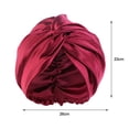 thumbnail image 6 of Mosey Adjustable Satin Faux Silk Bonnet Front Knot Back Adjustable Buckle Large Long Curly Hair Wrap Elastic Drawstring Beauty Hat, 6 of 8
