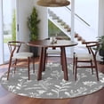 thumbnail image 3 of Gray Sage Leaves 5FT Round Area Rugs for Living Room Boho Floral Leaf Ultra-Thin Non-Slip Round Rugs Machine Washable Low Pile Circle Carpet for Bedroom Kitchen Nursery, 3 of 9