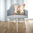 thumbnail image 3 of Merry Christmas Santa Poodle Scarf Twinkling Lights Xmas Holiday Pillow Cushion Double Sided Poodles Dog Lover Gifts Idea Throw Pillow - 00022, 3 of 4