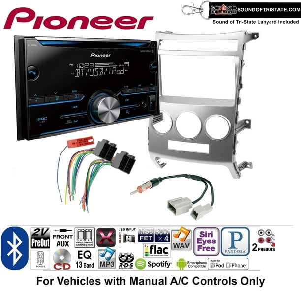 pioneer fh-s500bt double din radio install kit with cd player bluetooth