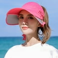 thumbnail image 3 of Wide Brim Visor Hat for Women Golf Visor Cap Sun Protection Hat for Beach Garden Tennis Running Sunshade Hat, 3 of 5