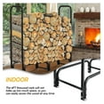 thumbnail image 2 of 4FT Firewood Rack Outdoor with Cover,Heavy Duty wood racks outdoor for firewood & 600D Fabric Waterproof Cover for Fireplace,350 LBS Weight Capacity for Outdoor Indoor Use (Black Prime), 2 of 7