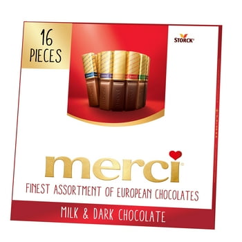 Merci Finest Assorted Chocolate Candy Valentine's Day Gift Box, 7 Oz