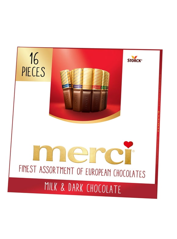 Merci Finest Assorted Chocolate Candy Gift Box, 7 oz