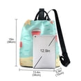 thumbnail image 3 of FORMRS Women's Travel Backpack Purse Anti-Theft Hidden Pockets Casual Shoulder Bag, Blue Beach Pattern, 3 of 7
