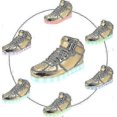 thumbnail image 3 of Women's Men's Led Lights Up Trainers High Top Flashing Trainers Usb Charging Lace Up Couples Shoes Tw, 3 of 5