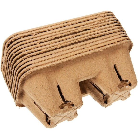 MERRYHAPY 50pcs Light Brown Paper Coffee Cup Holders Stackable Takeout Holders for Outdoor and Indoor Use