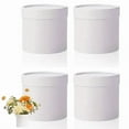thumbnail image 4 of 4pcs Round Flower Box Gift Bucket with Lids, Elegant Mini Flower Boxes, Round Bouquet Boxes, White Pink Black, Suitable for Weddings Parties Anniversaries Dinner Decorations Birthday Gifts Packaging, 4 of 11