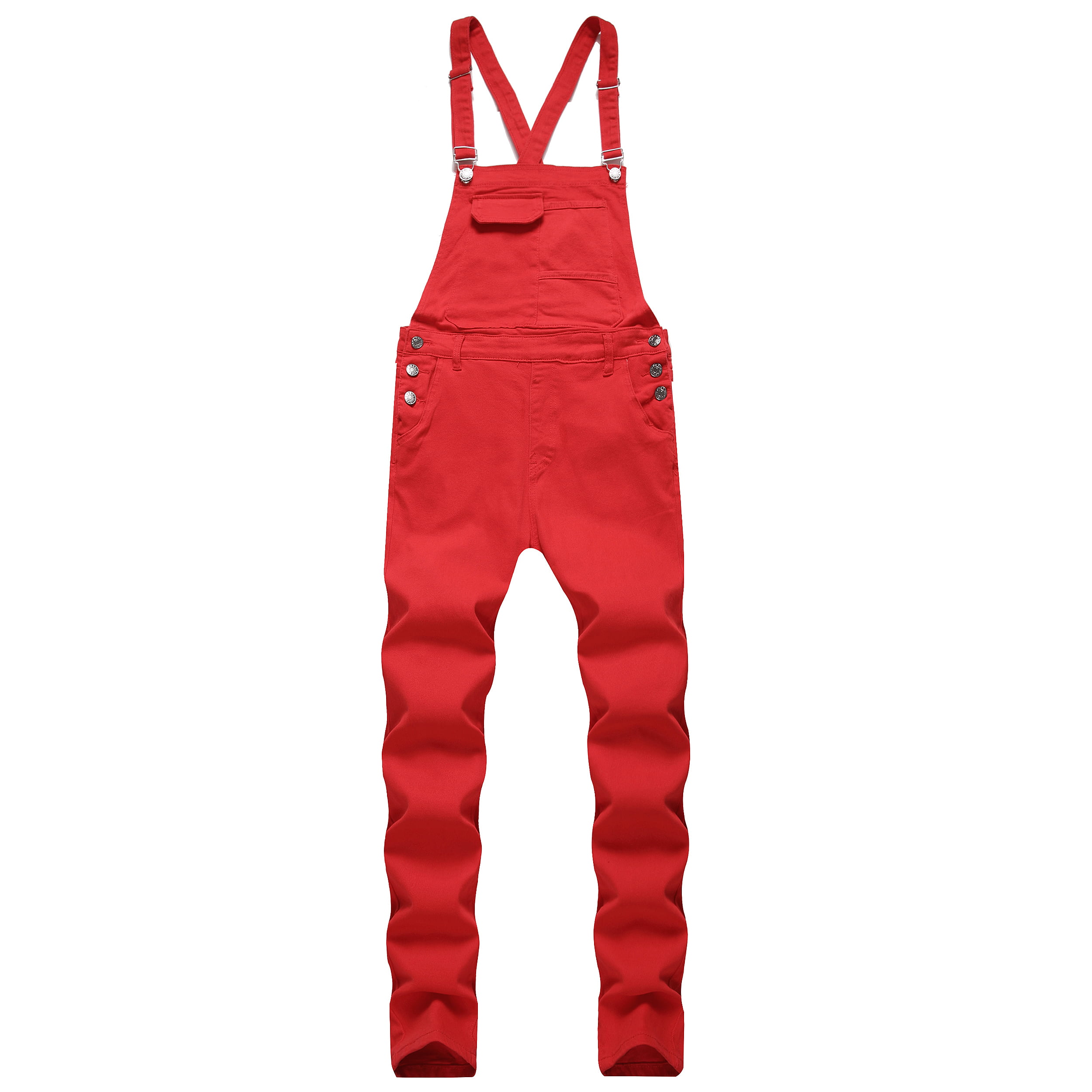 INCERUN Mens Casual Pants Slim Fit Jumpsuit Jeans Overalls Dungarees Trousers UK