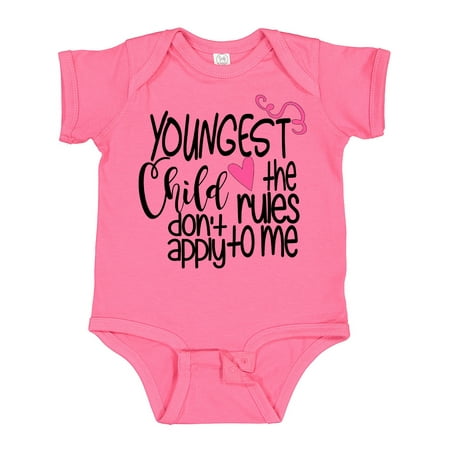 

Inktastic Youngest Child the Rules Don t Apply to Me Gift Baby Boy or Baby Girl Bodysuit