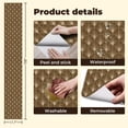 thumbnail image 5 of Peel and Stick Wallpaper 17.7in x 9.8ft Art Geometric Fan Gold Beige Scallop Arches Contact Paper Vinyl Waterproof Self Adhesive Wall Paper for Bedroom Shelf Cabinet Renter Friendly, 5 of 8