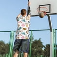 thumbnail image 5 of Naloa Cartoon Animals Basketball Jersey Reversible Men's Mesh Athletic Sports Shirts Training Practice S-4XLX-Large, 5 of 6