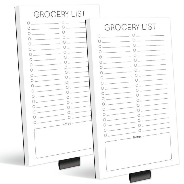 Bloc de notas magnético con lista de compras para refrigerador - Para listas de compras Bloc de notas minimalista para refrigerador