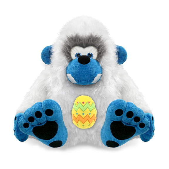 DolliBu Super Soft Yeti with Yellow Easter Egg Plush - Perfect Yeti Stuffed Animals for Easter Basket, Cute Easter Egg Stuffed Animal Spring Toys for Girls, Boys, and Babies - 12 Inches