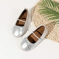 thumbnail image 5 of Ccpelsie Girls Flats Dress Shoes Little Kid Princess Ballerina Flats for Birthday Party - Girls Mary Jane Shoe for Wedding School(Silver,13), 5 of 9