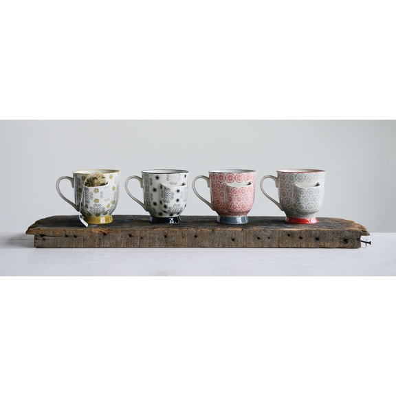 Desert Fields Multi-color Stoneware Tea Bag Holder, (4 Count)