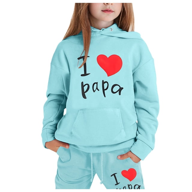 toraway Ensemble de Tenue pour Bébé Fille 2T Mode Décontractée Imprimée à Manches Longues avec Capuche et Pantalon 3-4 Ans
