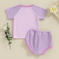 thumbnail image 3 of Bagilaanoe 2pcs Newborn Baby Boy Girl Shorts Set Short Sleeve Contrast Colors T Shirt Tops + Shorts 3M 6M 12M 18M Infant Casual Summer Clothes, 3 of 8
