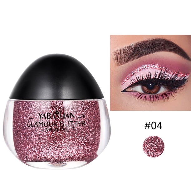 Fiudx Ofertas de la semana Maquillaje sombraje ojos con lentejuelas y perlas Sombra de ojos líquida Maquillaje de escenario Maquillaje corporal con lentejuelas Sombra de ojos en gel