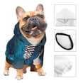 thumbnail image 3 of Xecao Modern Style Blue Parrot Pattern Sweatshirts Winter Pet Dog Hoodie Puppy Coat Dog Sweaters Dog Clothes with Hat Dog Clothes Costume Outfit,Small Pets Wear-Medium, 3 of 7