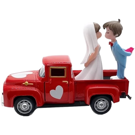 Jiibva Romantics Loving Kissing Couple Figurine Statue Elegant Truck Decor Car Ornament Home Decoration for Wedding Valentines Day