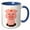 Blue/White, variant on 3drose, Magical Cool Colorful Flying Unicorn Pig Cartoon, 11oz Mug