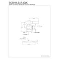 thumbnail image 2 of Kingston Brass CC33107DLK 3/8" FIP x 3/8" OD Comp Quarter-Turn Angle Stop Valve with Flange, Brushed Brass, 2 of 2