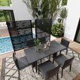 thumbnail image 3 of Metal Privacy Screen – 71"x46" Outdoor Freestanding – Decorative Fence Panel – Rustproof & Weather Resistant – Breathable Room Divider with Stand – Patio, Deck, Balcony, Lawn & Garden, 3 of 7