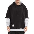 thumbnail image 2 of toraway Chandails en Molleton à Col Rond Hommes Surdimensionnés Graphiques Hiver Sudadera Con Capucha Para Hombre Con Diseo de Patchwork en Contraste TTG, 2 of 4