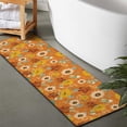 thumbnail image 2 of Orange Leaf Sunflower Pattern Bathroom Rugs Mat,Non Slip Microfiber Bathroom Rug,Rubber Backing,Soft Bathroom Mats for Bathroom Floor,Tub and Shower,47x17in(120x43cm), 2 of 5