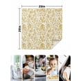 thumbnail image 4 of Yellow Flowers Cloth Napkins Set of 4 Reusable Dinner Napkins, Country Pastoral Floral Leaves Vines Cocktail Napkin Washable Table Napkins for Wedding/Holiday Party/Baby Shower 20"x20", 4 of 7