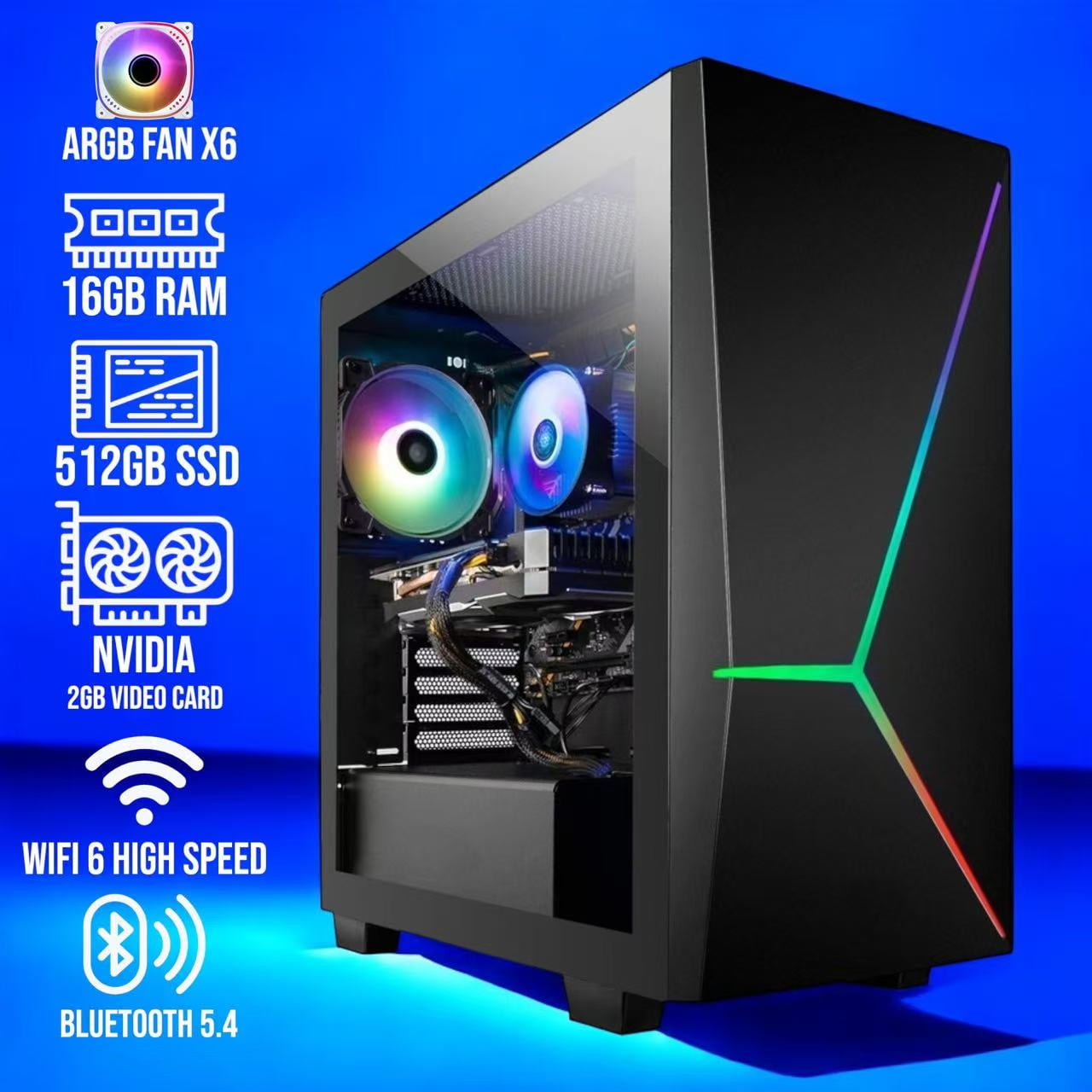 ゲーミングPCcore i7/mem16G/GTX 1070/SSD 512G Foxtec Gaming PC Desktop, Intel Core i7 up to 3.9GHz, 16GB
