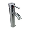 thumbnail image 5 of Satin Nickel Single Hole Bathroom Sink Faucet 9.5'' H 5.5in Spout to Counter Tap w/Supply Lines Hose| Renovators Supply, 5 of 11