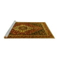 thumbnail image 2 of Ahgly Company Machine Washable Indoor Round Medallion Yellow Traditional Area Rugs, 7' Round, 2 of 4