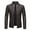 Coffee, variant on Herrnalise Men's Fashion Casual Warm Fit Thick Leather Long Jacket Long Sleeve Lapel Pocket Zipper Fit Top Coat Coffee