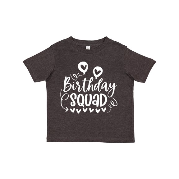 Inktastic Birthday Squad Cute Balloons and Hearts Boys or Girls Toddler T-Shirt